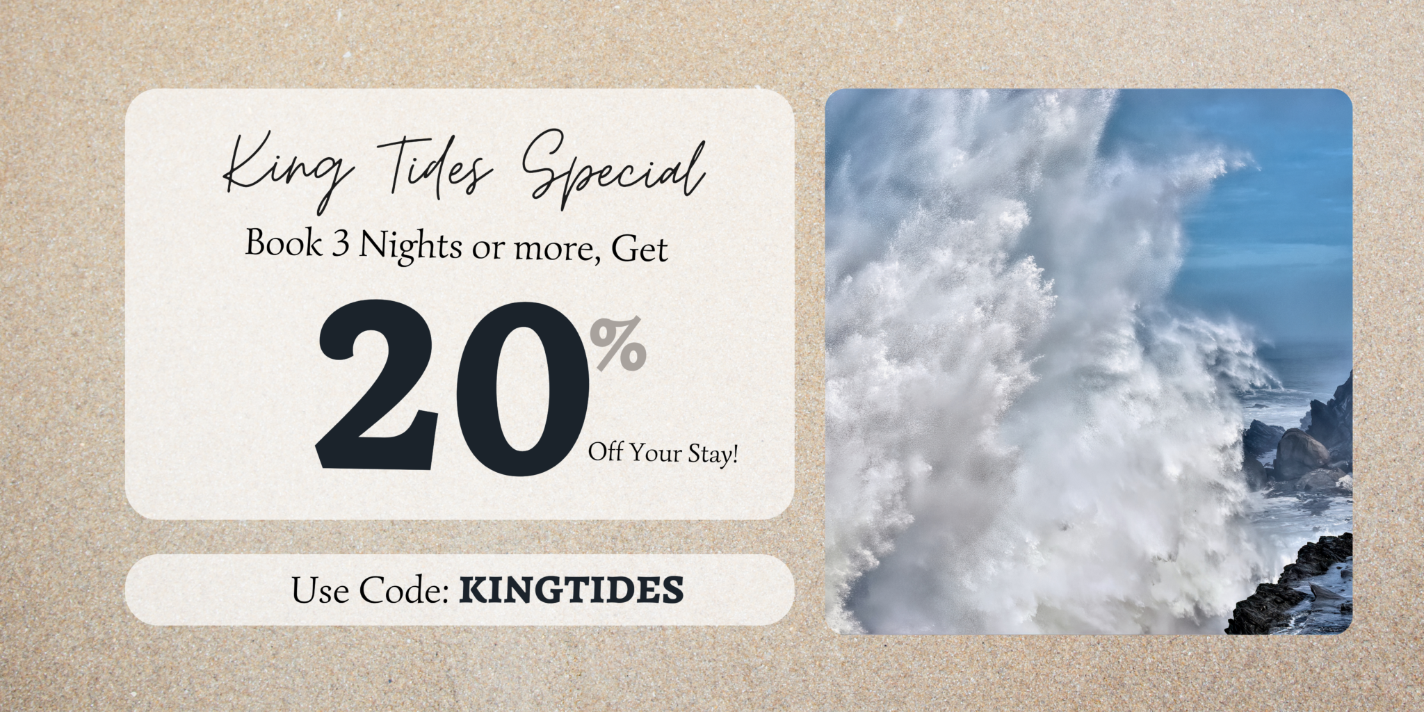 King Tides 2024 Get 20 off your Stay in the Oregon Coast Oregon